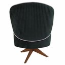 Ver imagem 6 de Kit 2 Poltronas Decorativas com Base Giratória em Madeira Veludo Verde Sol Larbelle