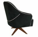 Ver imagem 5 de Kit 2 Poltronas Decorativas com Base Giratória em Madeira Veludo Verde Sol Larbelle