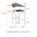 Ver imagem 2 de Banqueta Alta Moderna Area Externa Laguna Fratini