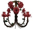 Ver imagem 1 de Lustre para Decoração de Quarto De Bebe Provençal Moderno Em Ferro - Vermelho