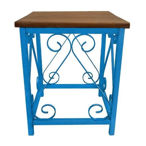Mesinha Baixa Moderna para Quarto Infantil Decoração - Azul Turquesa