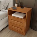 Ver imagem 1 de Mesa de Cabeceira CR35469 2 Gavetas MDP Moderno Cinamomo Multimóveis