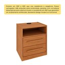 Ver imagem 5 de Mesa de Cabeceira CR35469 2 Gavetas MDP Moderno Cinamomo Multimóveis