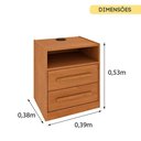 Ver imagem 7 de Mesa de Cabeceira CR35469 2 Gavetas MDP Moderno Cinamomo Multimóveis