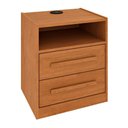Ver imagem 3 de Mesa de Cabeceira CR35469 2 Gavetas MDP Moderno Cinamomo Multimóveis