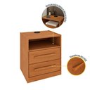 Ver imagem 4 de Mesa de Cabeceira CR35469 2 Gavetas MDP Moderno Cinamomo Multimóveis