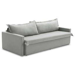 Sofá sem Caixa Retrátil e Reclinável 1,85m com Molas Luzia Linho Cinza Madelina Decor - 5