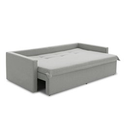 Sofá sem Caixa Retrátil e Reclinável 1,85m com Molas Luzia Linho Cinza Madelina Decor - 4