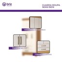 Ver imagem 5 de Guarda Roupa Sensi 03 Portas e 02 Gavetas com Pés Be16 com Armário Multiuso Margarida Cinamomo Off W