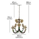 Ver imagem 2 de Lustre para Decoração de Quarto De Bebe Provençal Moderno Em Ferro - Marfim