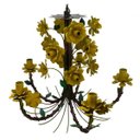 Ver imagem 1 de Luminária de Decoração Moderna para Quarto de Bebe com Rosinhas - Amarelo
