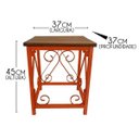 Ver imagem 2 de Banco Artesanal De Ferro E Madeira para Decoração de Cozinha Moderna - Laranja