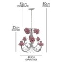Ver imagem 2 de Lustre para Decoração de Quarto De Bebe Provençal Moderno Em Ferro - Rosa