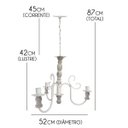 Ver imagem 2 de Luminária de Madeira Torneada e Ferro para Quarto Moderno de Casal - Branco