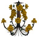 Ver imagem 1 de Luminária Decorativa de Flores para Sala Grande - Amarelo