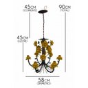 Ver imagem 2 de Luminária Decorativa de Flores para Sala Grande - Amarelo