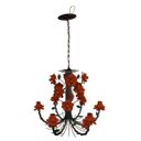 Ver imagem 4 de Luminária Decorativa de Flores para Sala Grande - Laranja