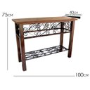 Ver imagem 2 de Aparador Artesanal Rústico 1 Metro com Tampo de Madeira de Demolição e Prateleira Baixa