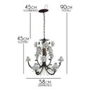 Ver imagem 2 de Luminária Decorativa de Flores para Sala Grande - Branco