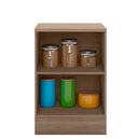 Ver imagem 3 de Balcão de Cozinha 58cm 1 Porta com Tampo Etna Carvalho Oak/off White - Poliman