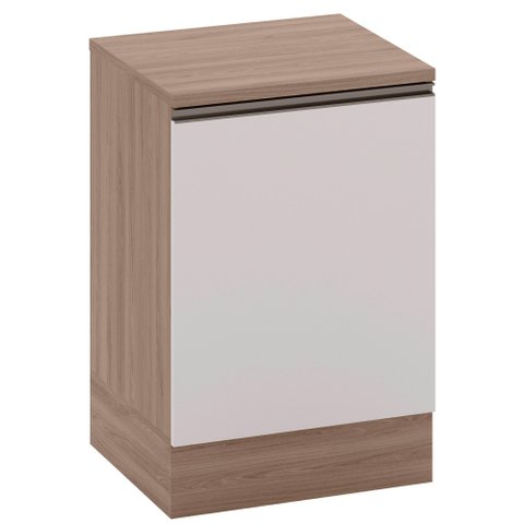 Balcão de Cozinha 58cm 1 Porta com Tampo Etna Carvalho Oak/off White - Poliman