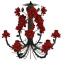 Ver imagem 1 de Luminária Decorativa de Flores para Sala Grande - Vermelho