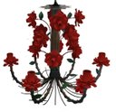Ver imagem 1 de Luminária Decorativa de Flores para Sala Grande - Vermelho