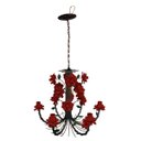 Ver imagem 4 de Luminária Decorativa de Flores para Sala Grande - Vermelho