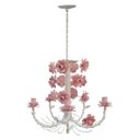 Ver imagem 4 de Luminária de Decoração Moderna para Quarto de Bebe com Rosinhas - Rosa