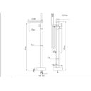 Ver imagem 2 de Misturador de Piso p/ Banheira Preto Fosco - Black Matte