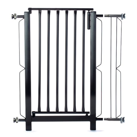 Grade e Portão para Cachorro Bebê pet, Vãos de 76cm a 80cm - Preto