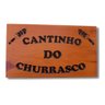 Placa Decorativa Madeira Maciça Cantinho do Churrasco - 1