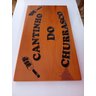 Placa Decorativa Madeira Maciça Cantinho do Churrasco - 4