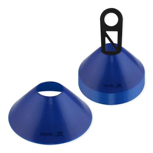 Half Cone de Marcação de Plástico - Kit com 12 - Azul/Amarelo/Vermelho/Verde - Muvin - 2