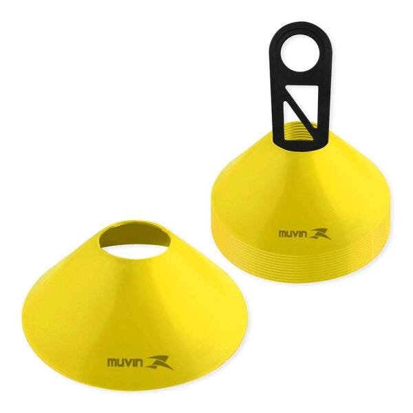 Half Cone de Marcação de Plástico - Kit com 12 - Azul/Amarelo/Vermelho/Verde - Muvin - 3