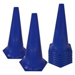 Cone de Marcação de Plástico - 50cm - Kit com 8 - Azul/Amarelo/Vermelho/Verde - Muvin - 2