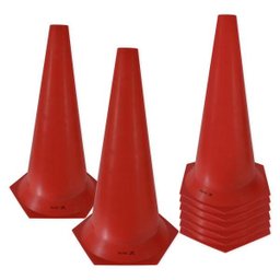 Cone de Marcação de Plástico - 50cm - Kit com 8 - Azul/Amarelo/Vermelho/Verde - Muvin - 4