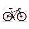 Bicicleta Aro 29 Quadro 15 Alumínio 21 Marchas Freio a Disco Mecânico - Dropp - Preto/Vermelho - 3