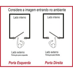 Kit Porta de Madeira Maciça com Visor Lado Direito 210x80cm Imbuia Allo Esquadrias - 4