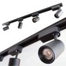 Trilho Eletrificado 1m + 4 Spots 7w 3000k Bivolt Preto - 1