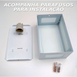 Arandela 5 Vidros Para Lâmpada E27 Luminária Preta - 2