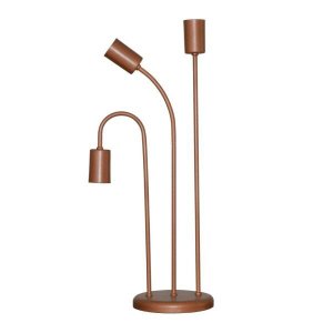 Abajur Retro - Luminária de Mesa para 3 Lâmpadas - Ideal para Sala - Cobre