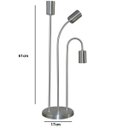 Ver imagem 3 de Abajur Retro - Luminária de Mesa para 3 Lâmpadas - Ideal para Sala - Inox