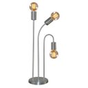 Ver imagem 2 de Abajur Retro - Luminária de Mesa para 3 Lâmpadas - Ideal para Sala - Inox