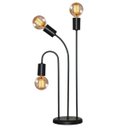 Ver imagem 2 de Abajur Retro - Luminária de Mesa para 3 Lâmpadas - Ideal para Sala - Preto