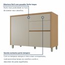 Ver mais imagens de Cozinha Modulada 6 Peças com 3 Armários Aéreos Ripado 2 Balcões 1 Paneleiro 100% MDF Mista