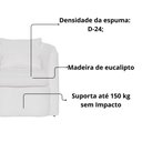 Ver imagem 2 de Poltrona Decorativa Sala Recepção Escritório Veludo Alana Cor Branco