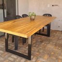 Ver imagem 4 de Mesa de Jantar Industrial Madeira com Pé Metal Preto 220x100
