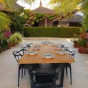 Ver mais imagens de Mesa de Jantar Industrial Madeira com Pé Metal Preto 220x100