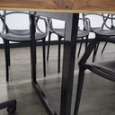 Ver imagem 2 de Mesa de Jantar Industrial Madeira com Pé Metal Preto 220x100